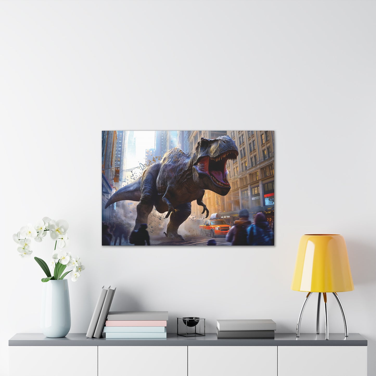 T-Rex Terror 5 Canvas Stretched, 0.75"