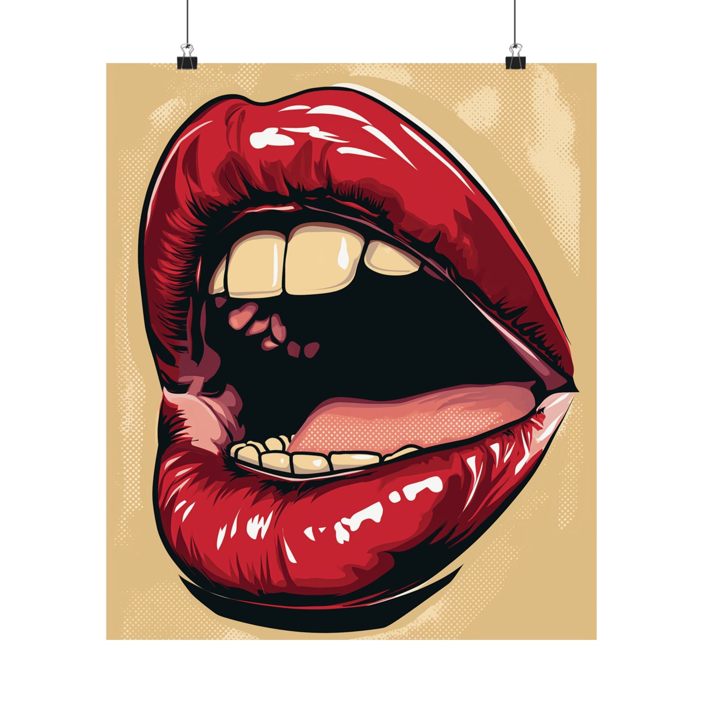 Lips 1 Matte Vertical Posters