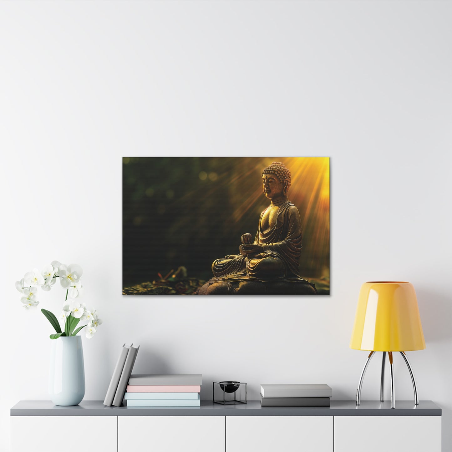 Buddha Painting Print 29 Canvas Stretched, 0.75"