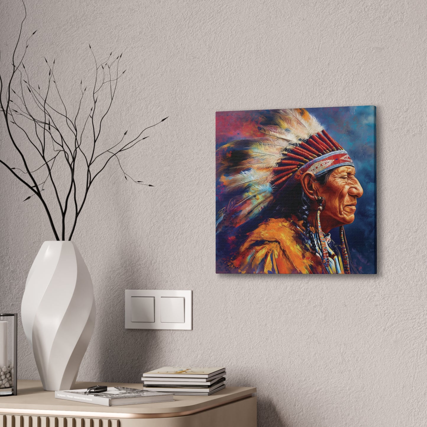 Chief 3 Canvas Stretched, 0.75"