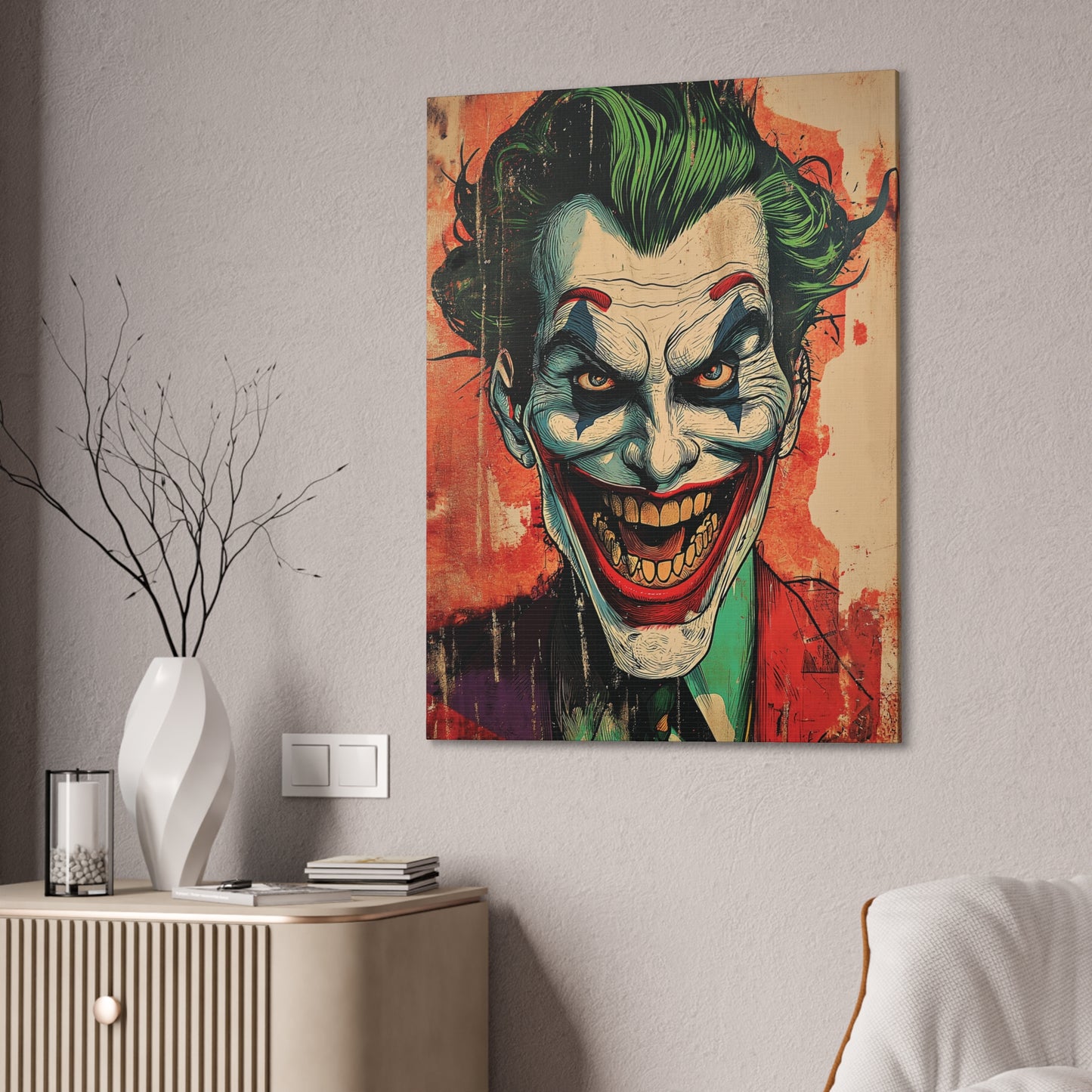 Joker 5 Canvas Stretched, 0.75"