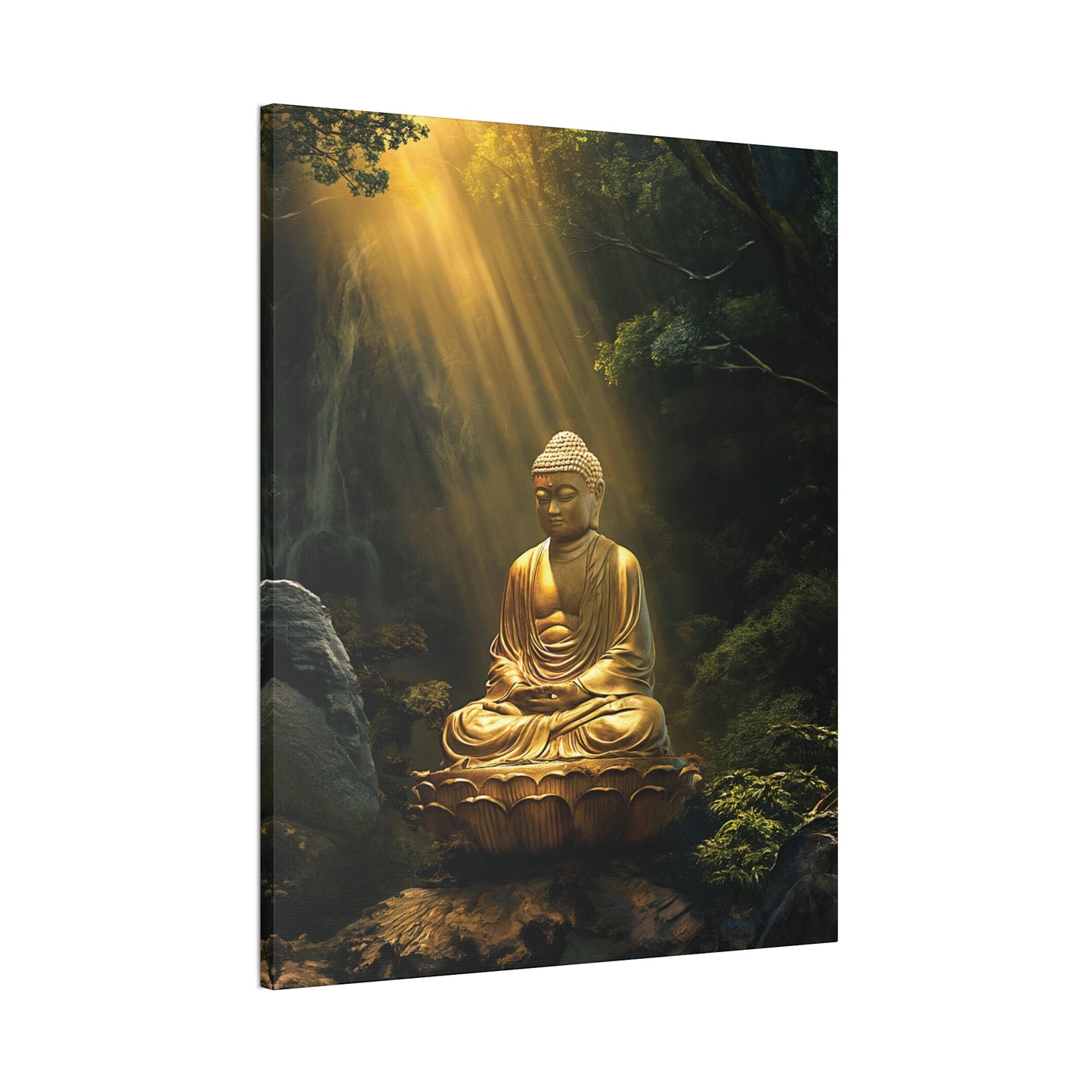 Buddha 3 Canvas Stretched, 0.75"
