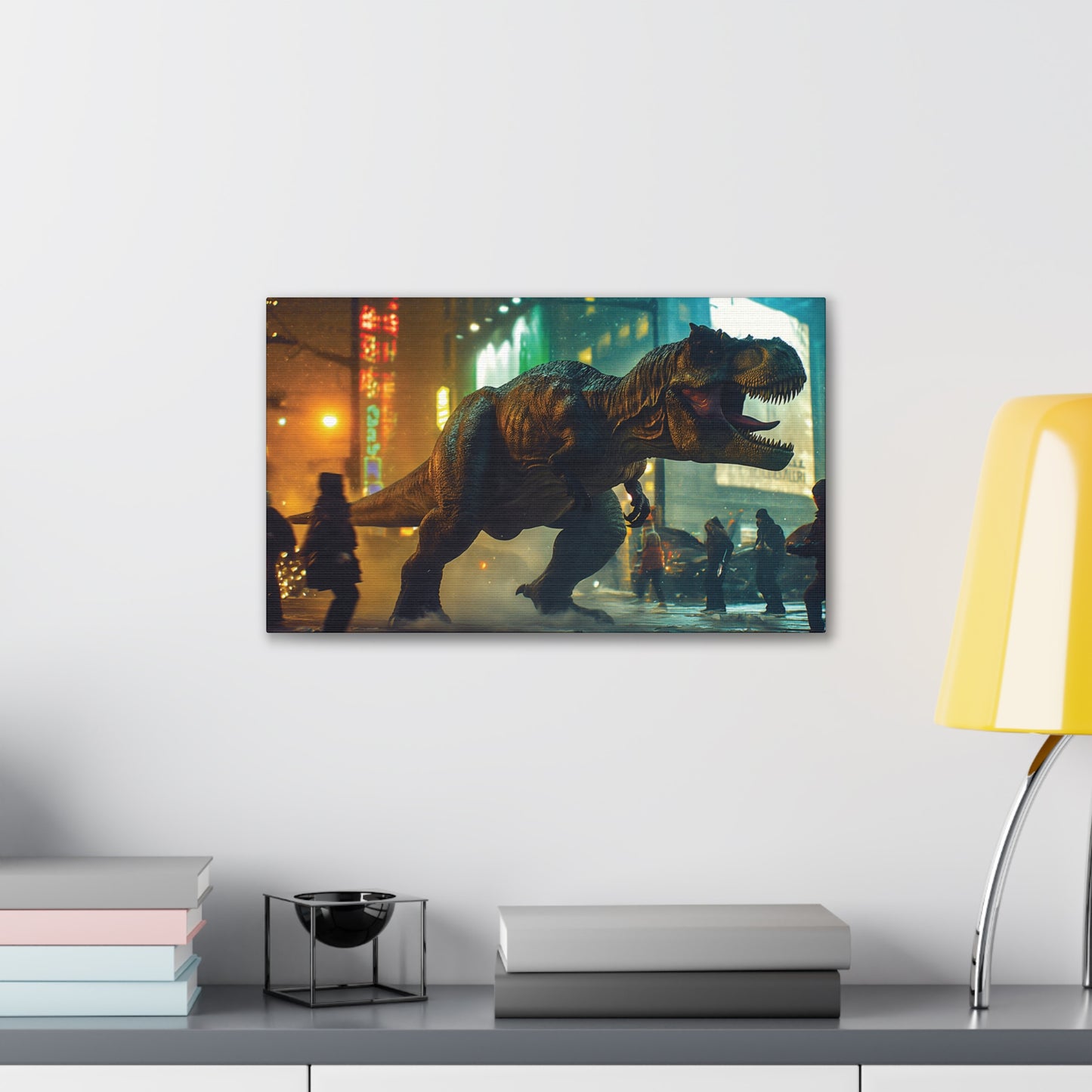 T-Rex Terror 7 Canvas Stretched, 0.75"