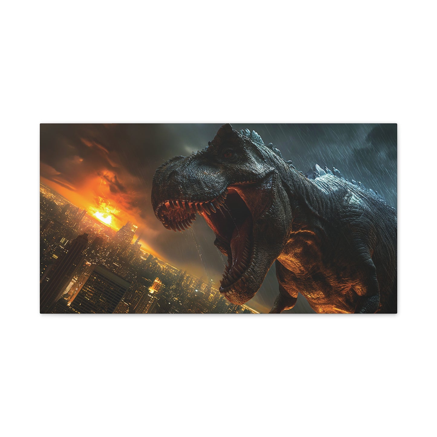 T-Rex Terror 4 Canvas Stretched, 0.75"