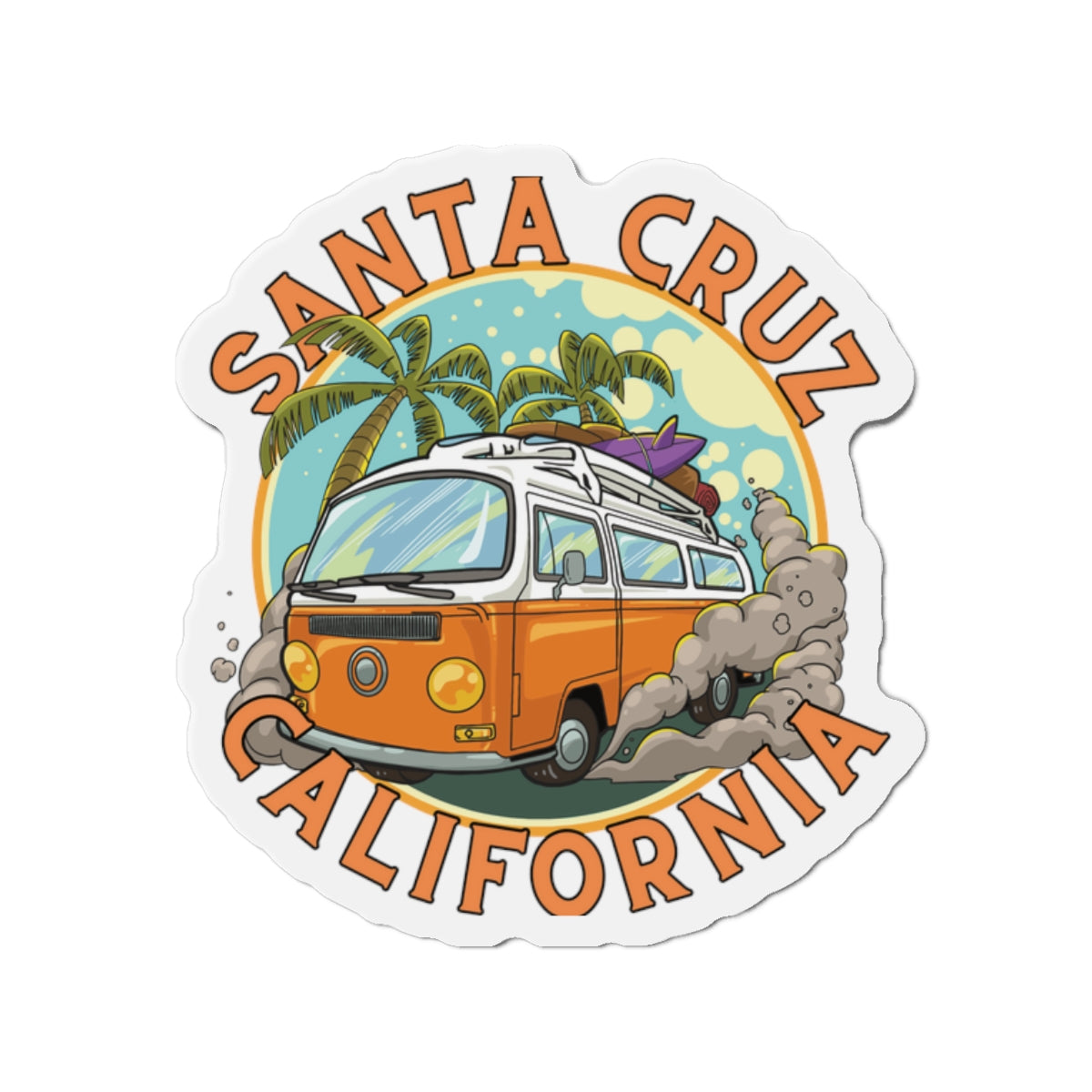 Santa Cruz 1 Die-Cut Magnets