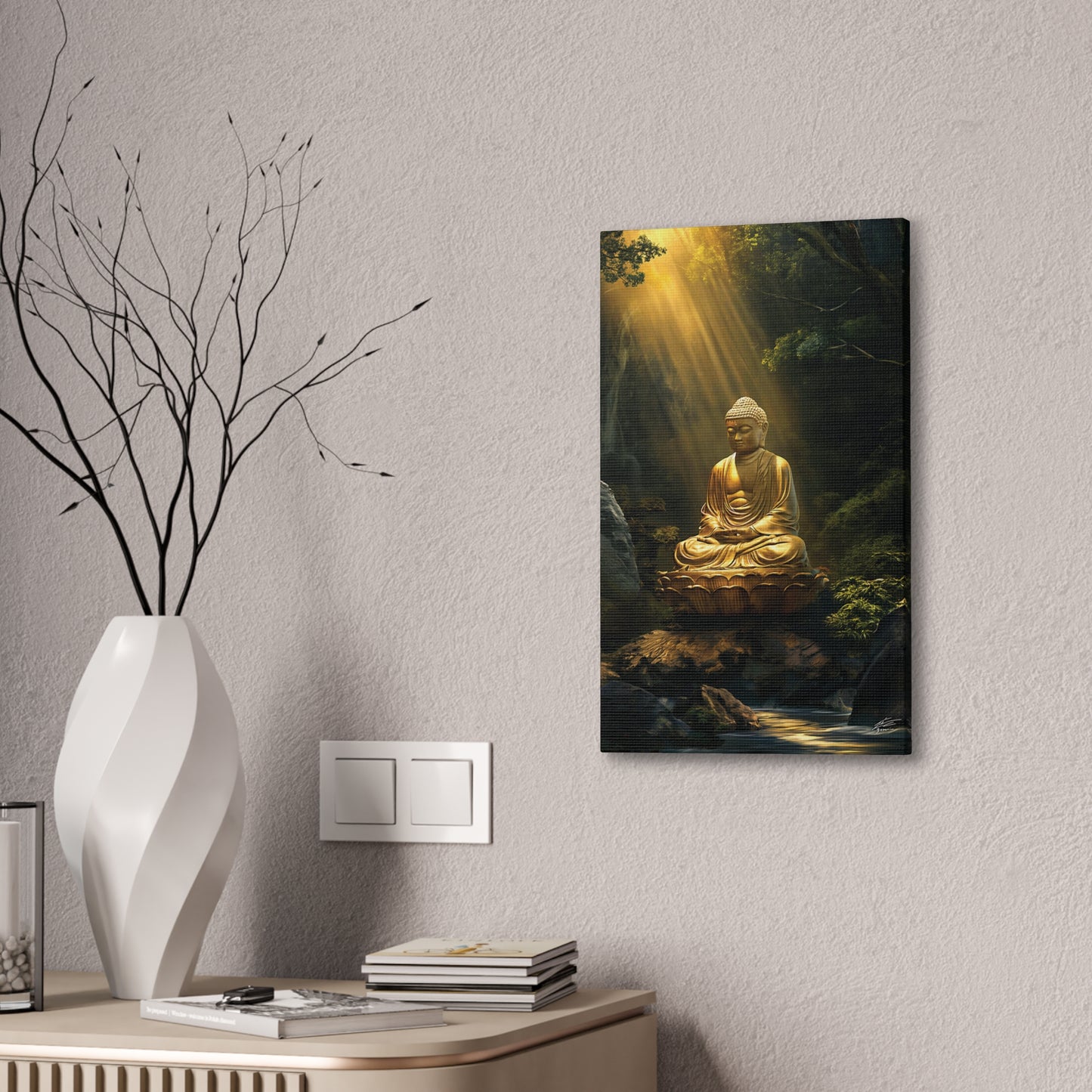 Buddha 3 Canvas Stretched, 0.75"
