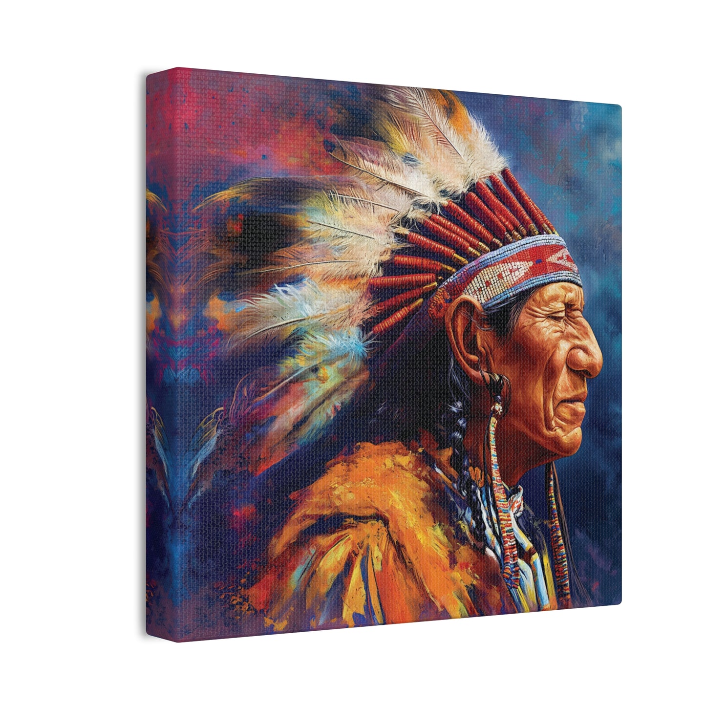 Chief 3 Canvas Stretched, 0.75"