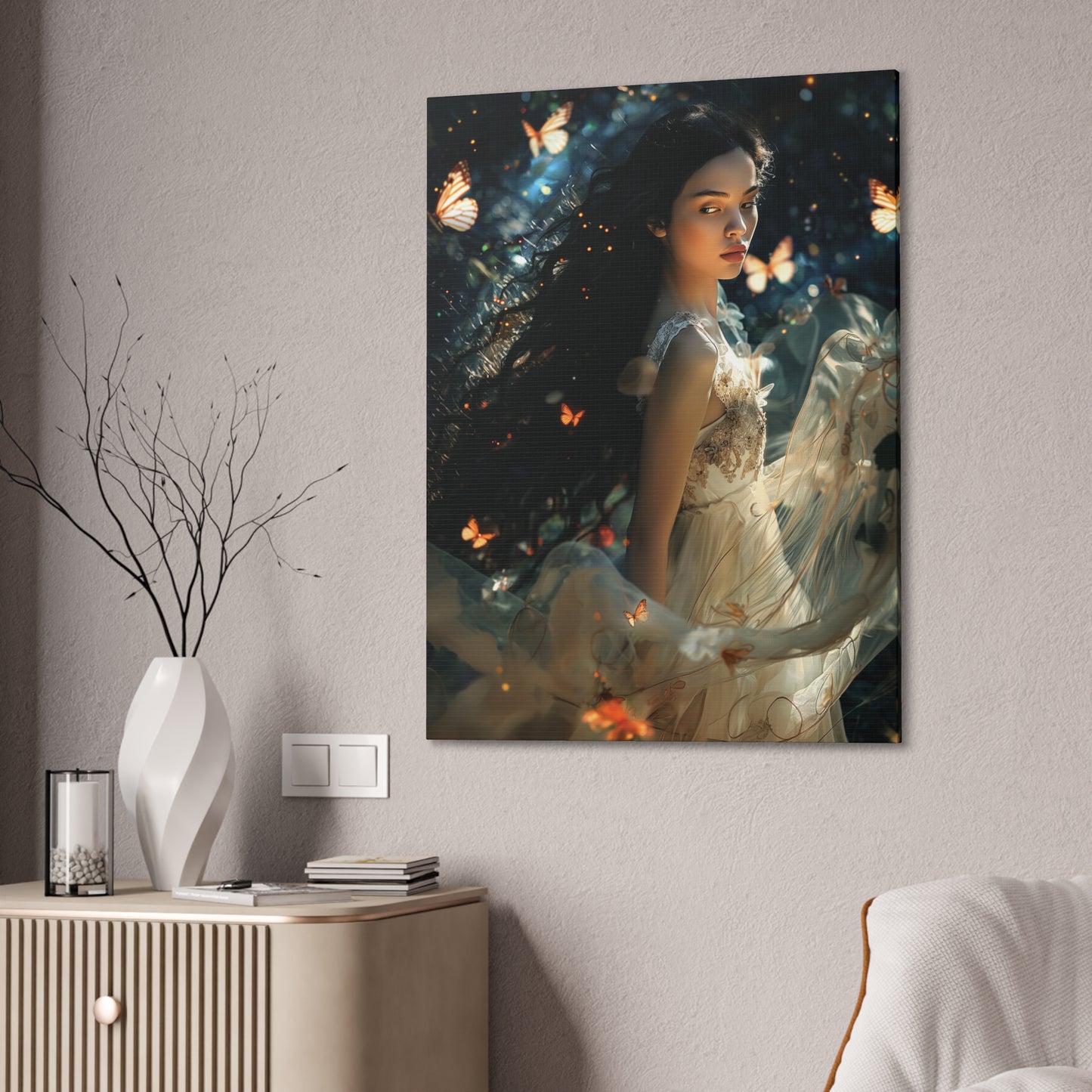 Butterfly Goddess 2 Canvas Stretched, 0.75"