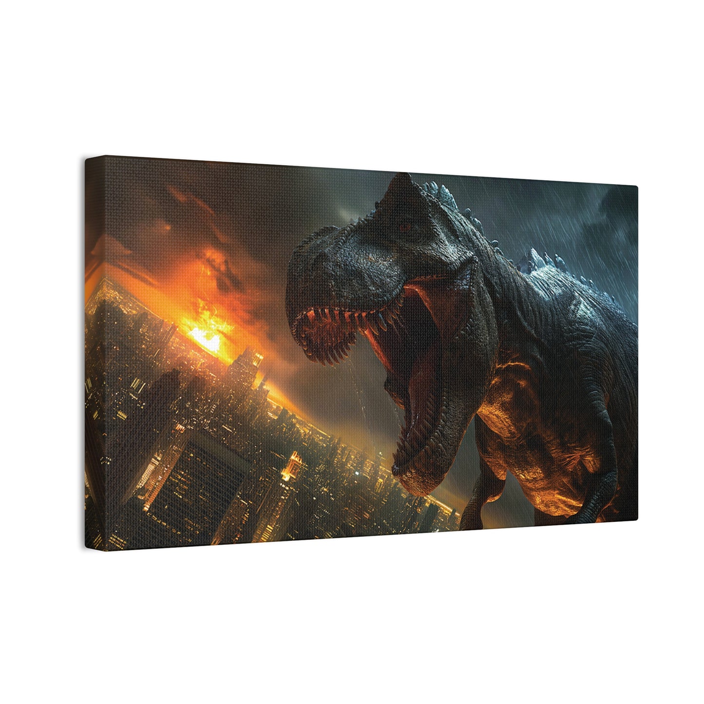 T-Rex Terror 4 Canvas Stretched, 0.75"