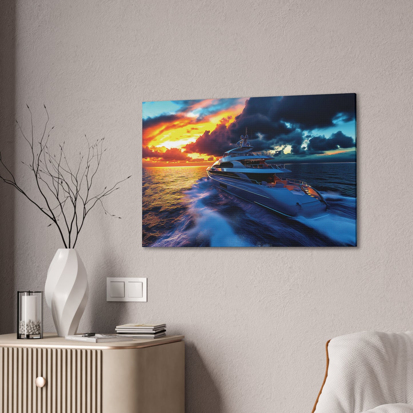 Mega-Yacht Dreams 1 Canvas Stretched, 0.75"