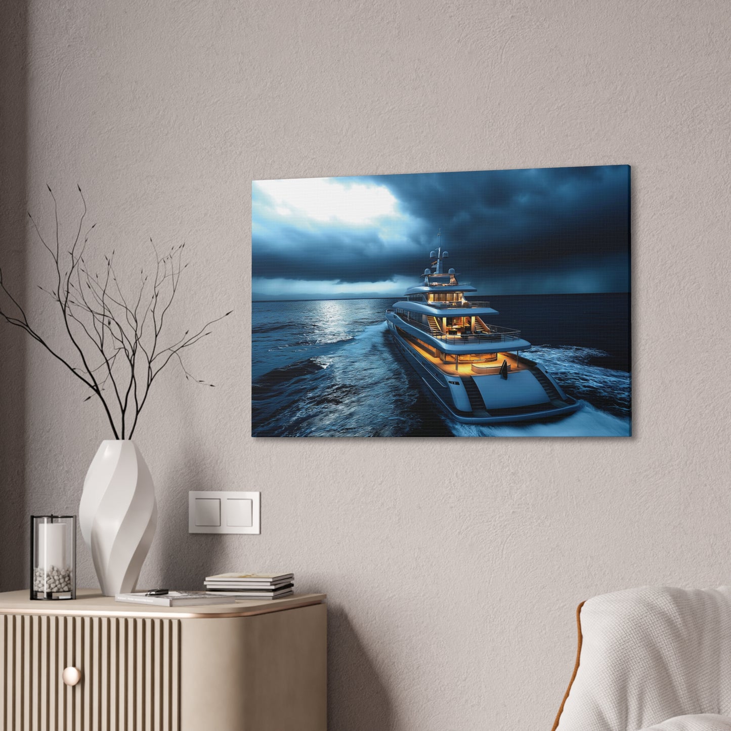 Mega-Yacht Dreams 2 Canvas Stretched, 0.75"