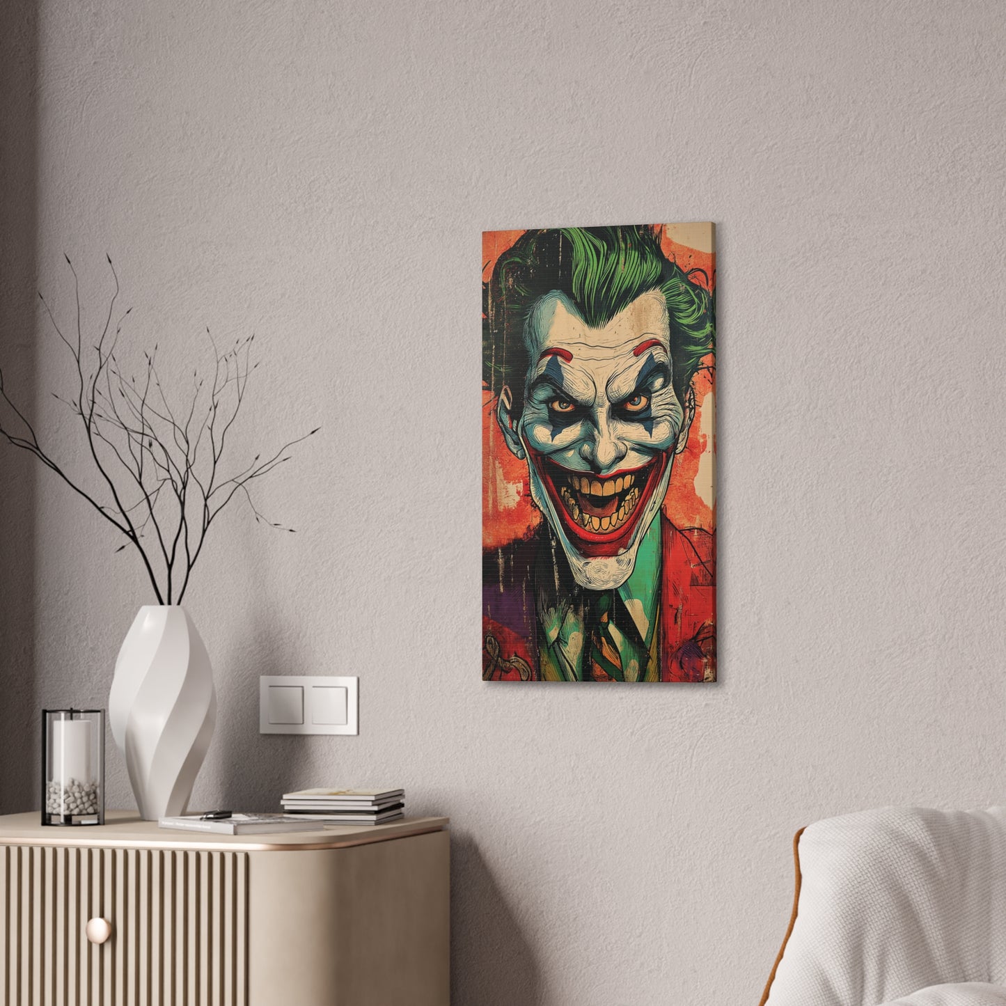 Joker 5 Canvas Stretched, 0.75"