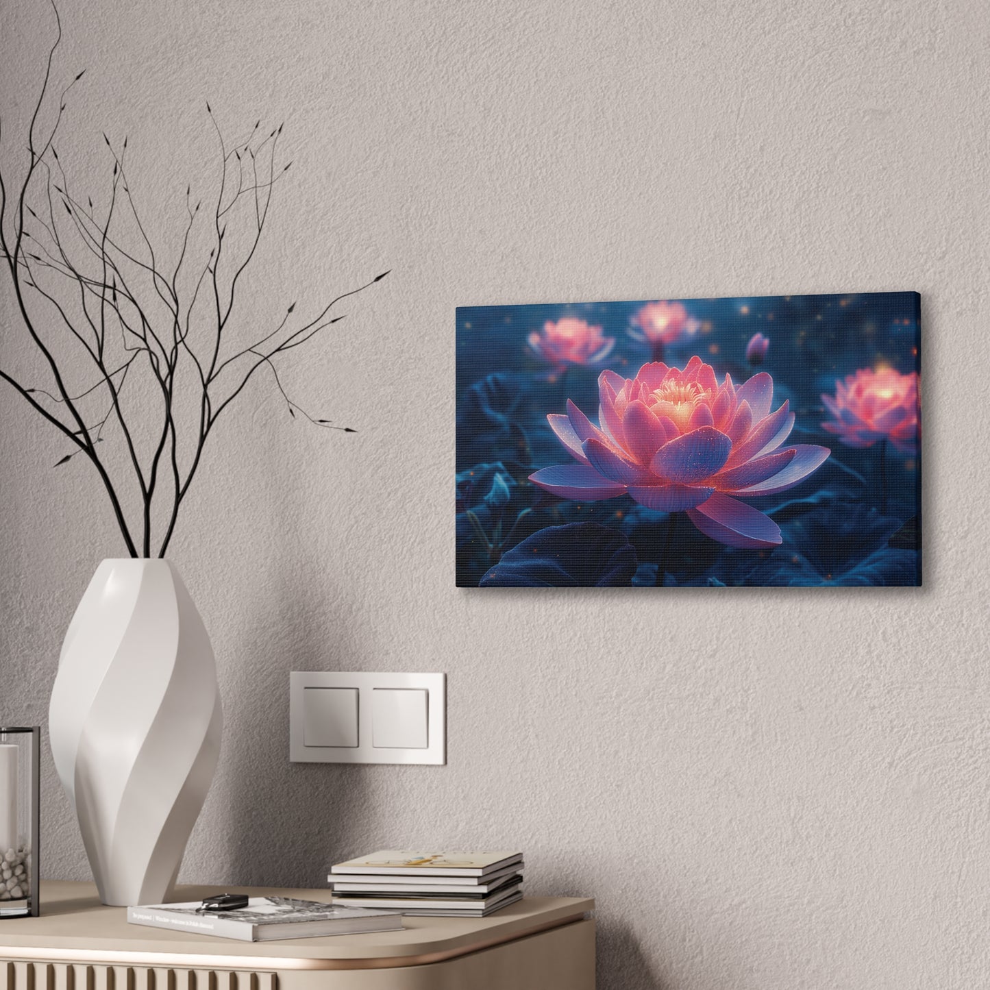 Lotus Flower 1 Canvas Stretched, 0.75"
