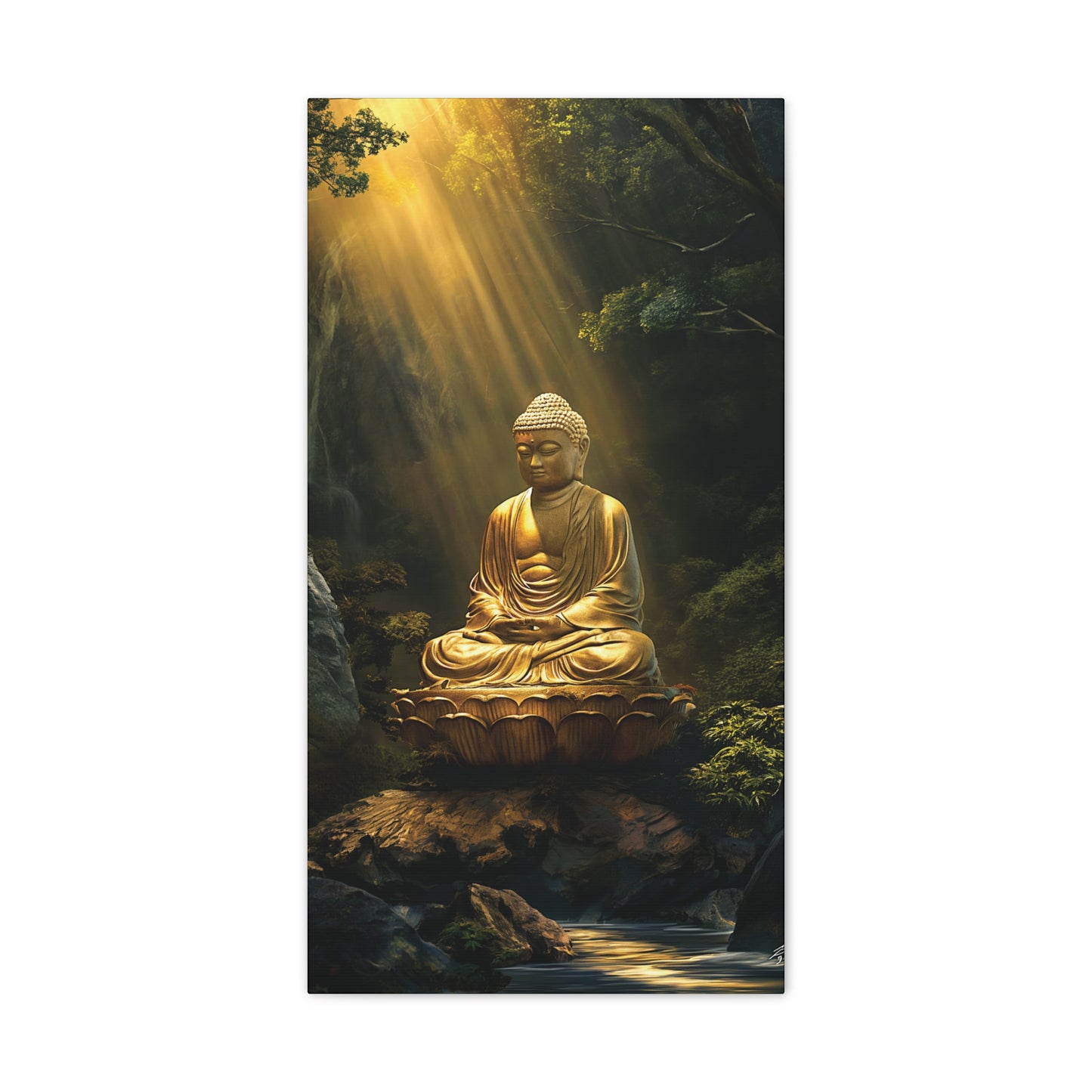 Buddha 3 Canvas Stretched, 0.75"