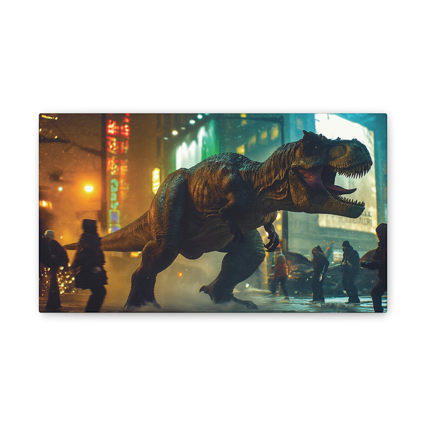 T-Rex Terror 7 Canvas Stretched, 0.75"