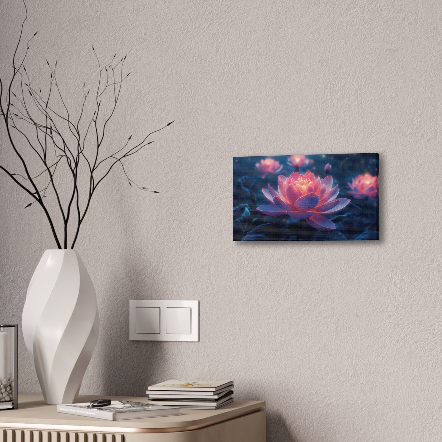 Lotus Flower 1 Canvas Stretched, 0.75"