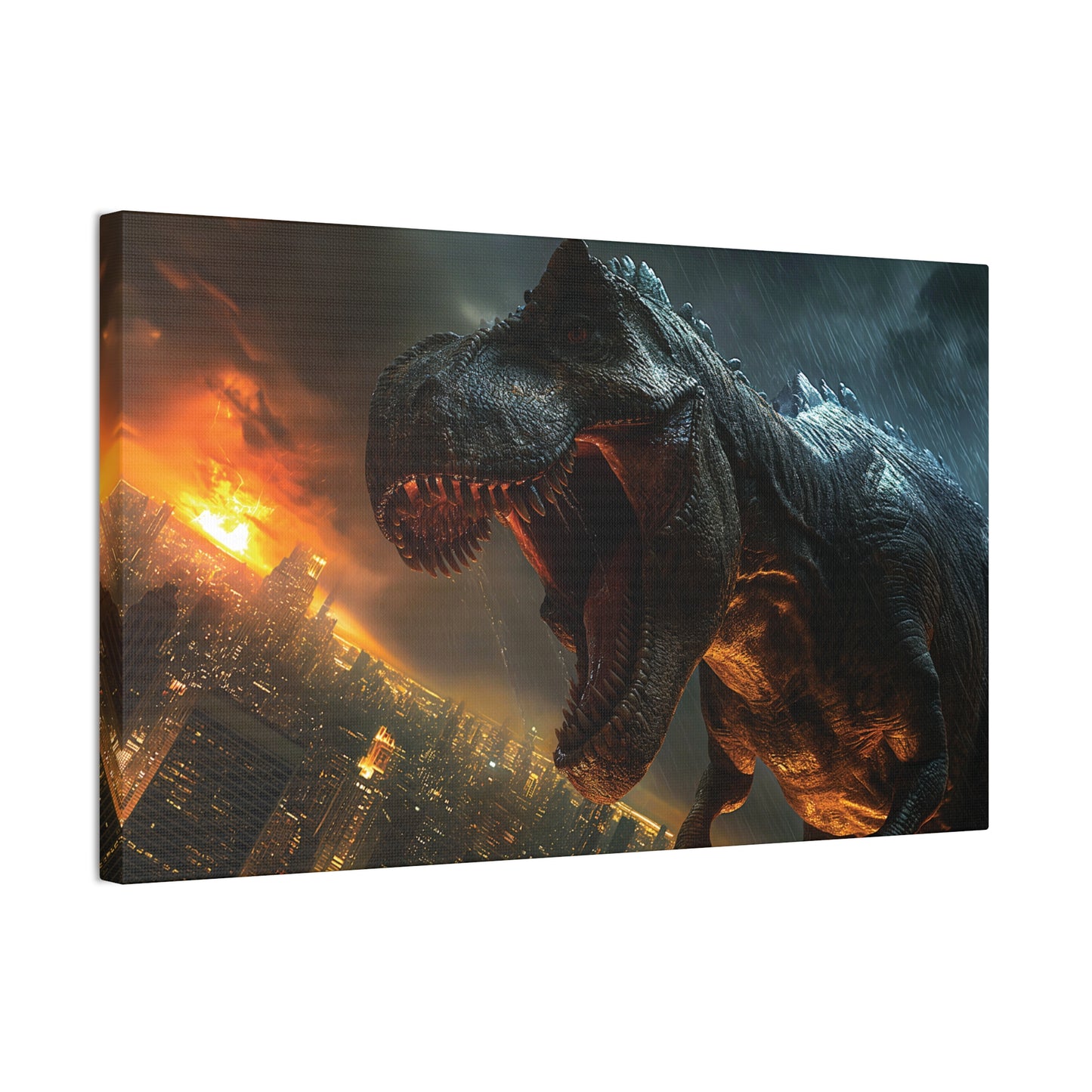 T-Rex Terror 4 Canvas Stretched, 0.75"