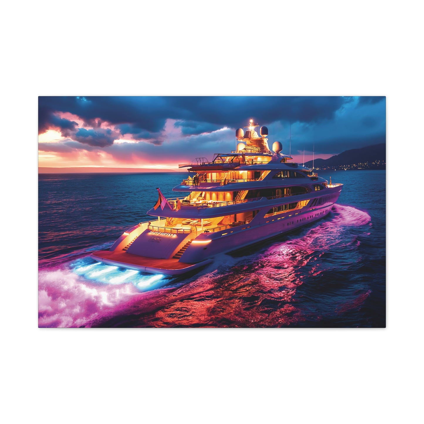 Mega-Yacht Dreams 3 Canvas Stretched, 0.75"