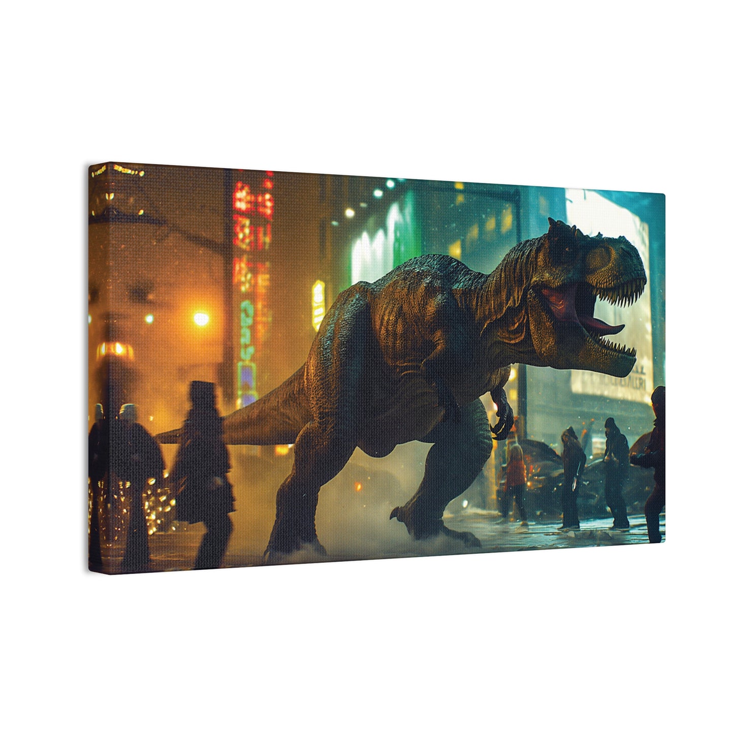 T-Rex Terror 7 Canvas Stretched, 0.75"