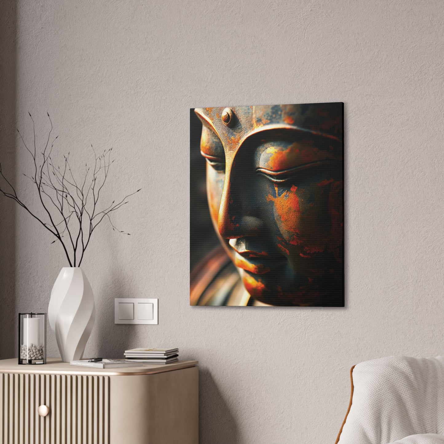 Buddha 21 Canvas Stretched, 0.75"