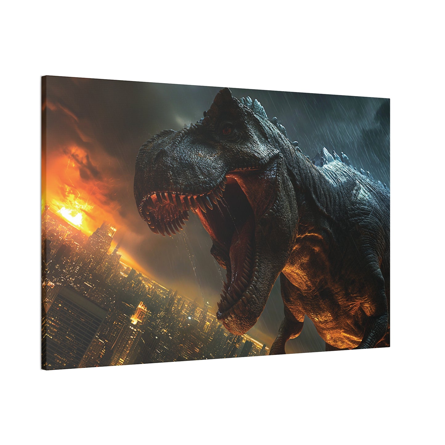 T-Rex Terror 4 Canvas Stretched, 0.75"