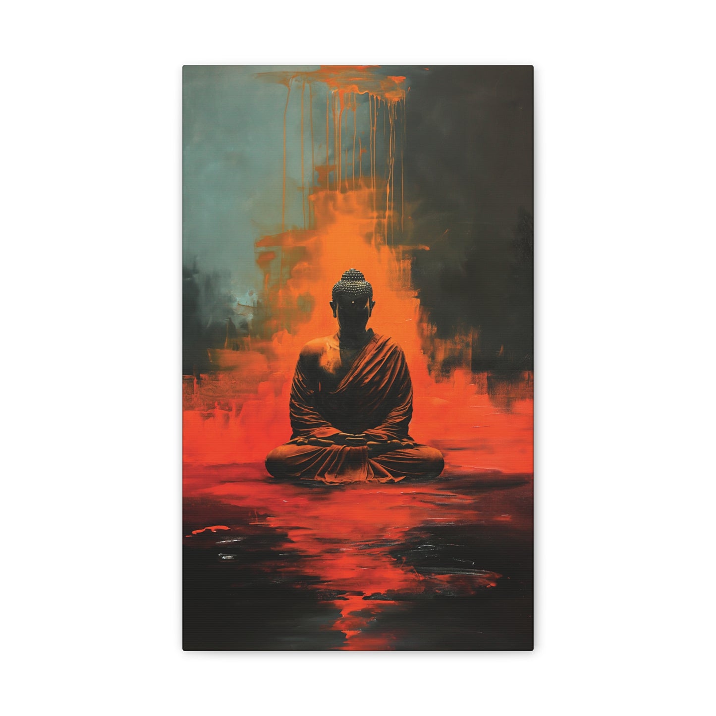 Buddha Painting Print 13 Canvas Stretched, 0.75"