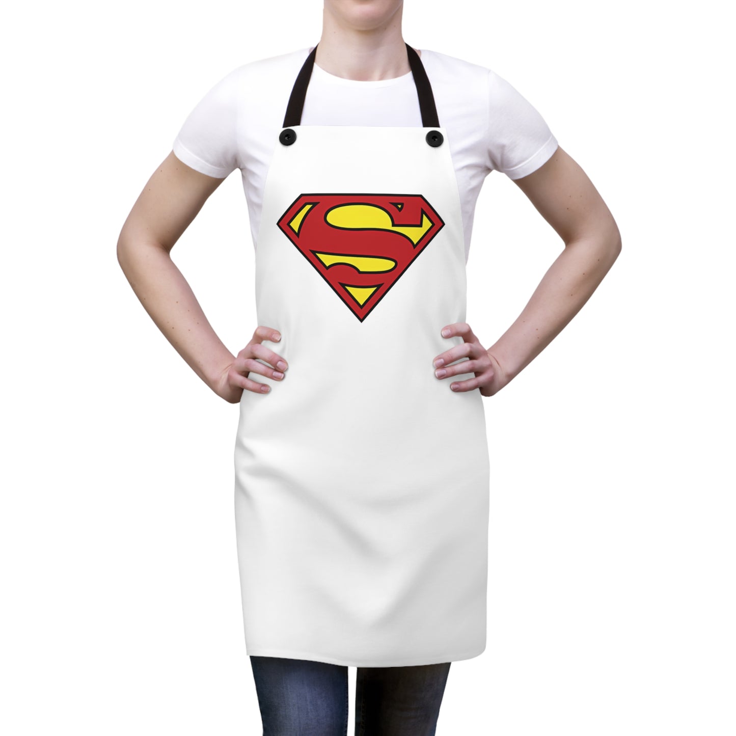 Superman White Apron (AOP)