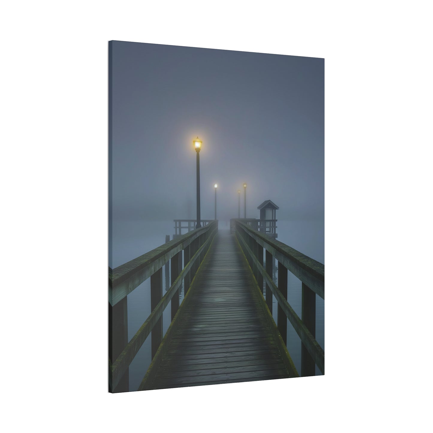 Misty Pier 7 Canvas Stretched, 0.75"