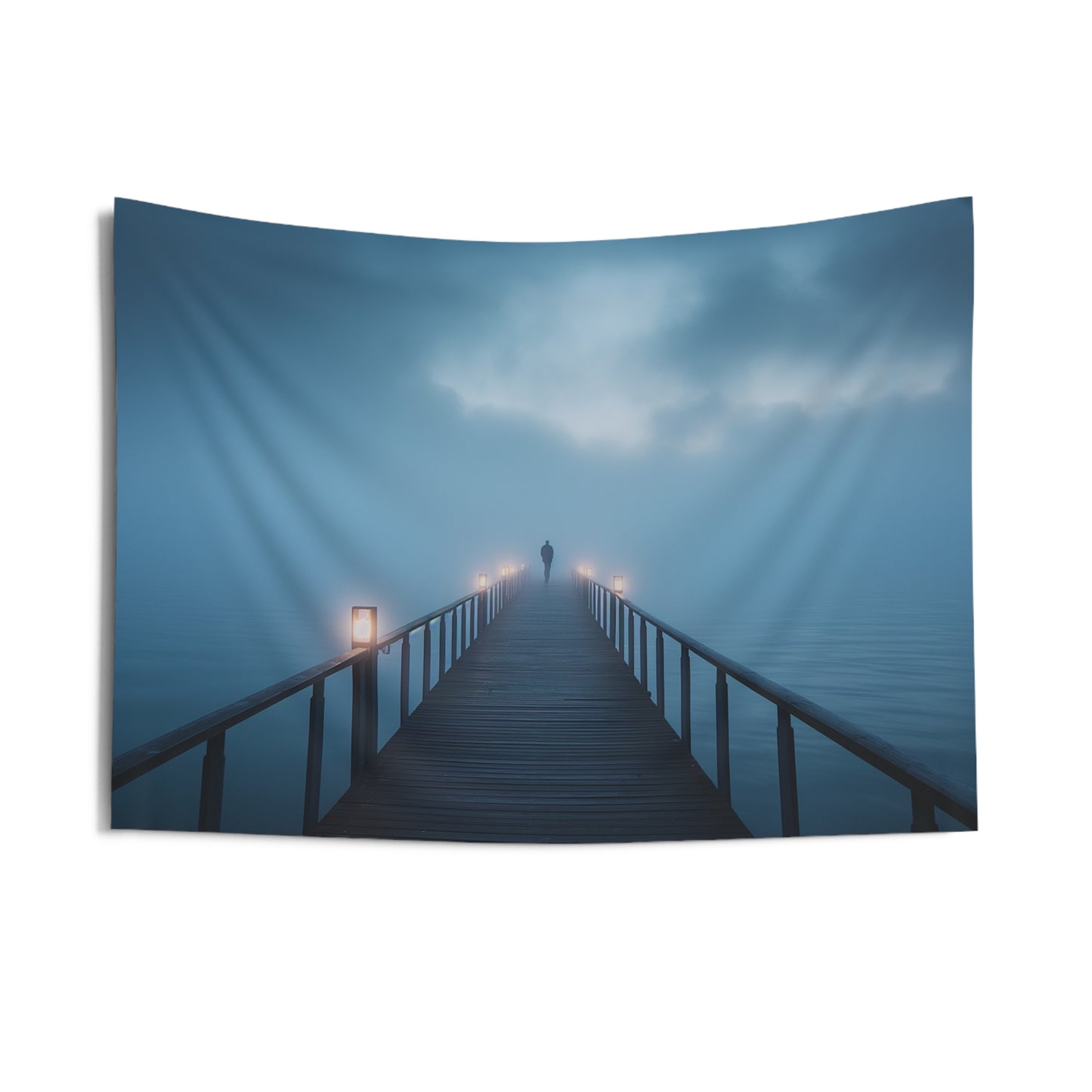 Misty Pier 2 Indoor Wall Tapestries