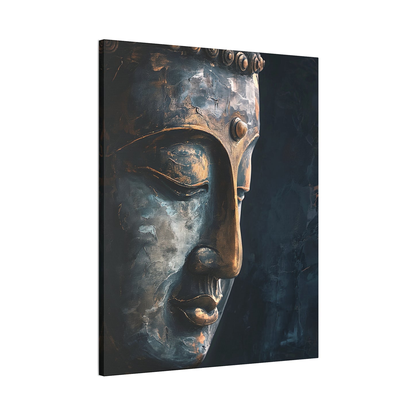 Buddha Painting Print 9 Canvas Stretched, 0.75"