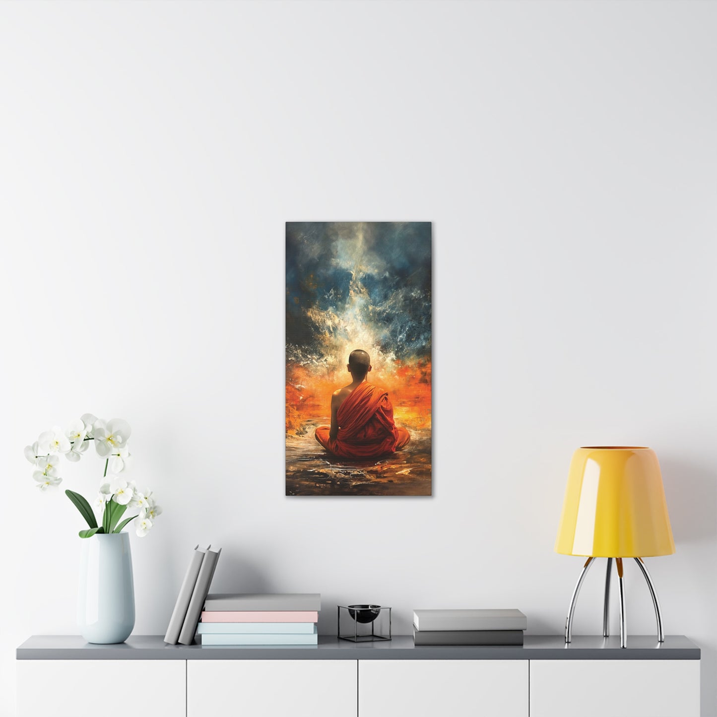 Buddha Painting Print 6 Canvas Stretched, 0.75"