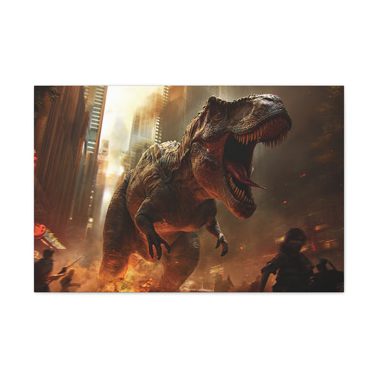 T-Rex Terror 1 Canvas Stretched, 0.75"