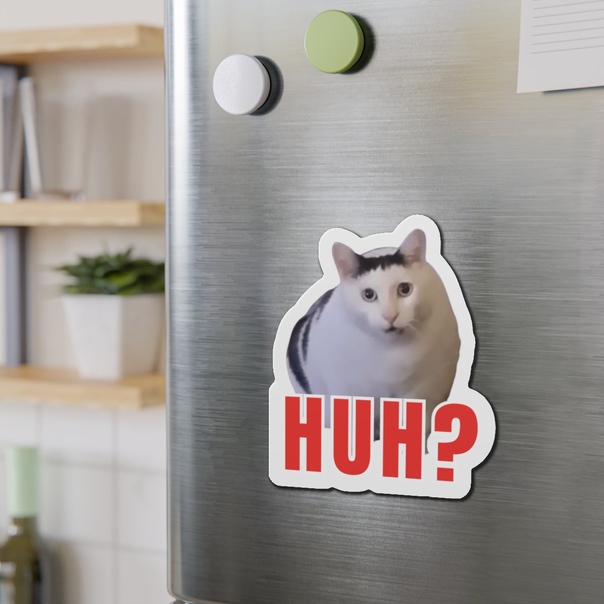 Huh? Meme Die-Cut Magnets