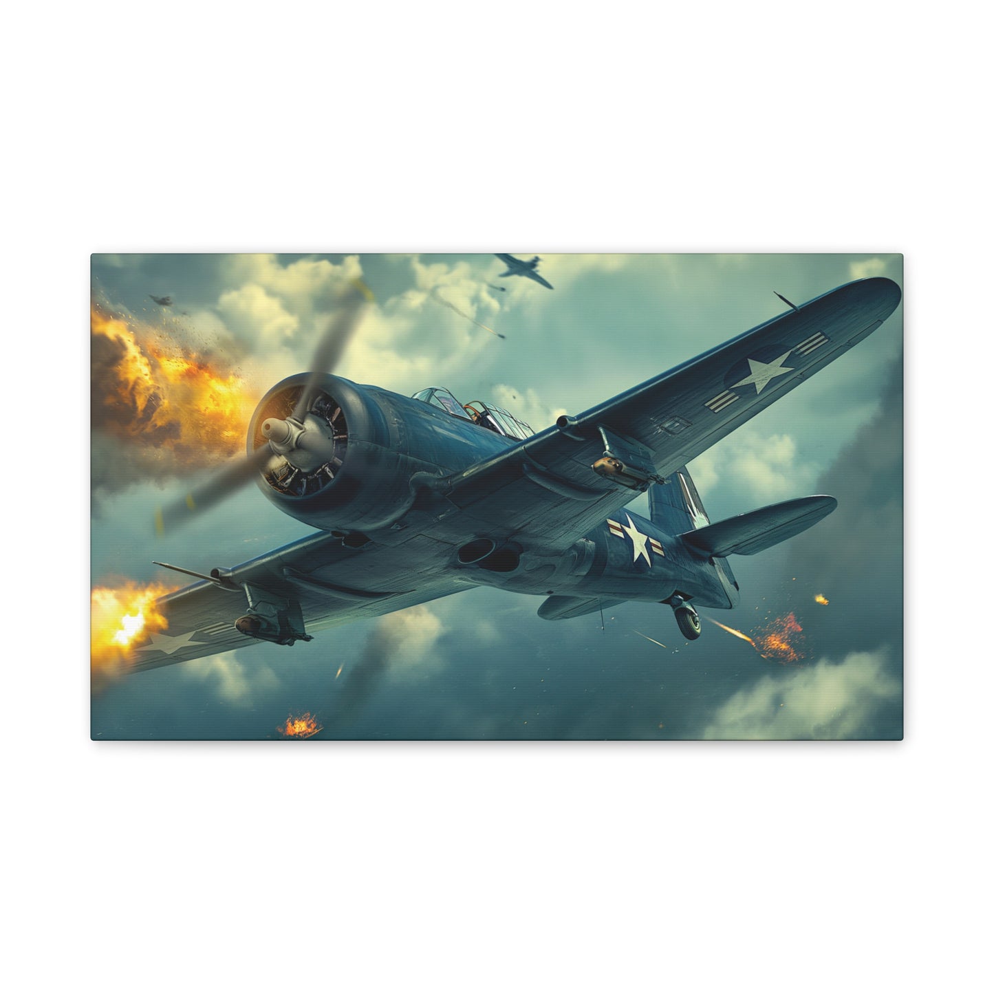 WWII Fighter 1 Canvas Stretched, 0.75"