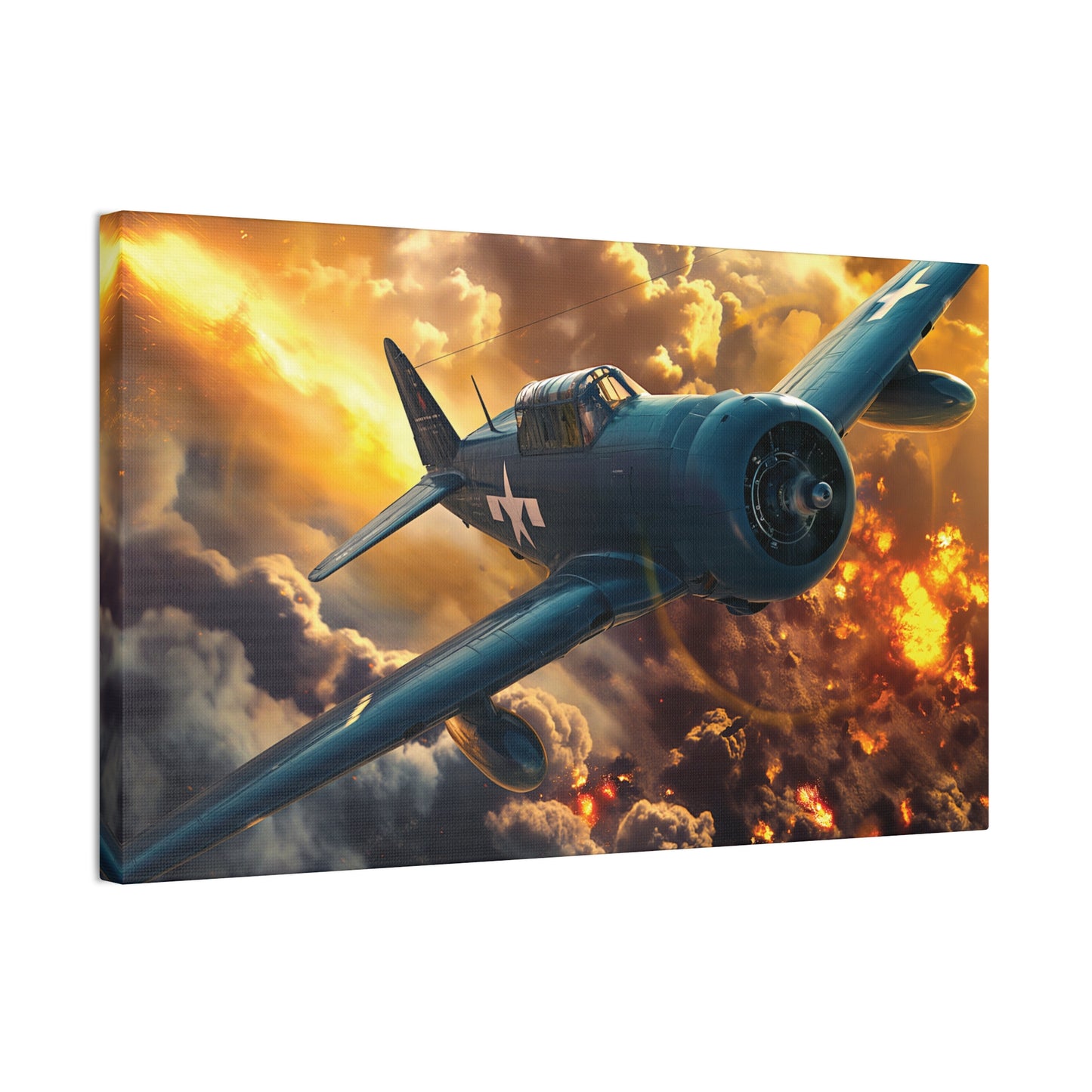 WWII Fighter 3 Canvas Stretched, 0.75"