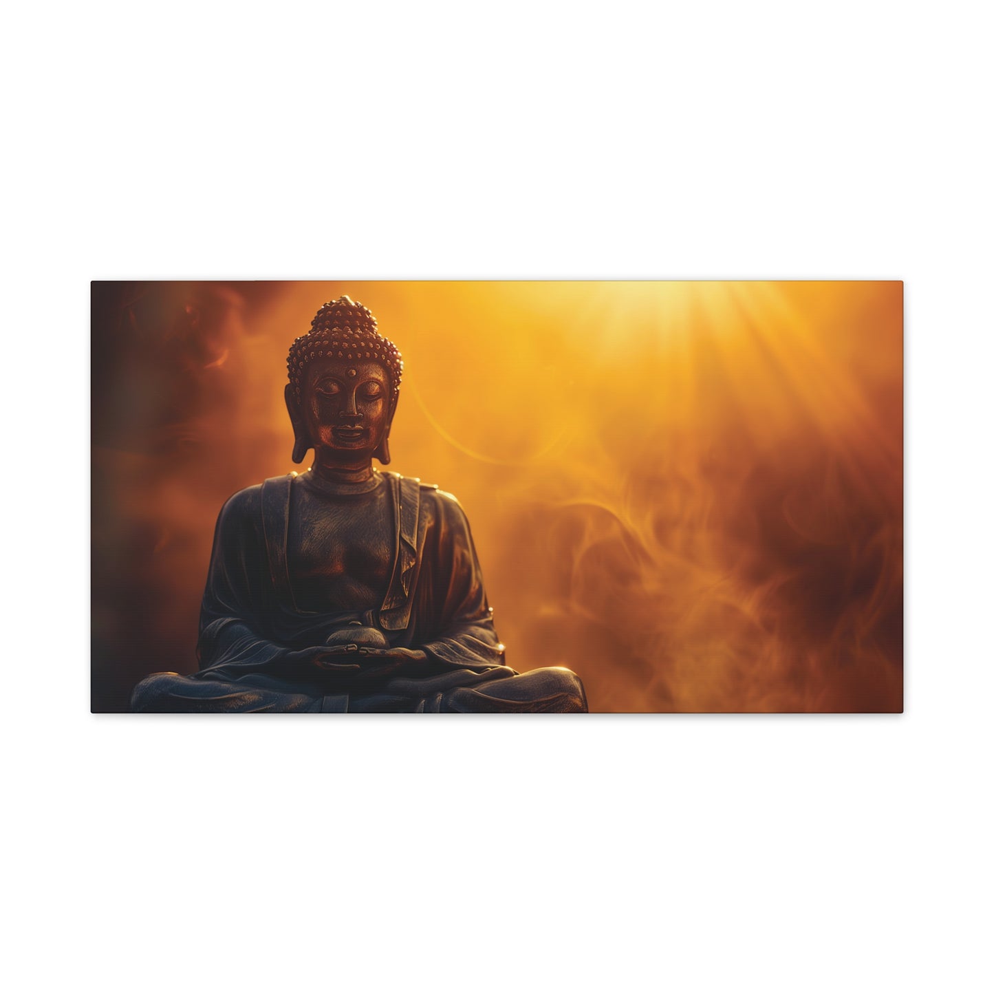 Buddha Painting Print 28 Canvas Stretched, 0.75"