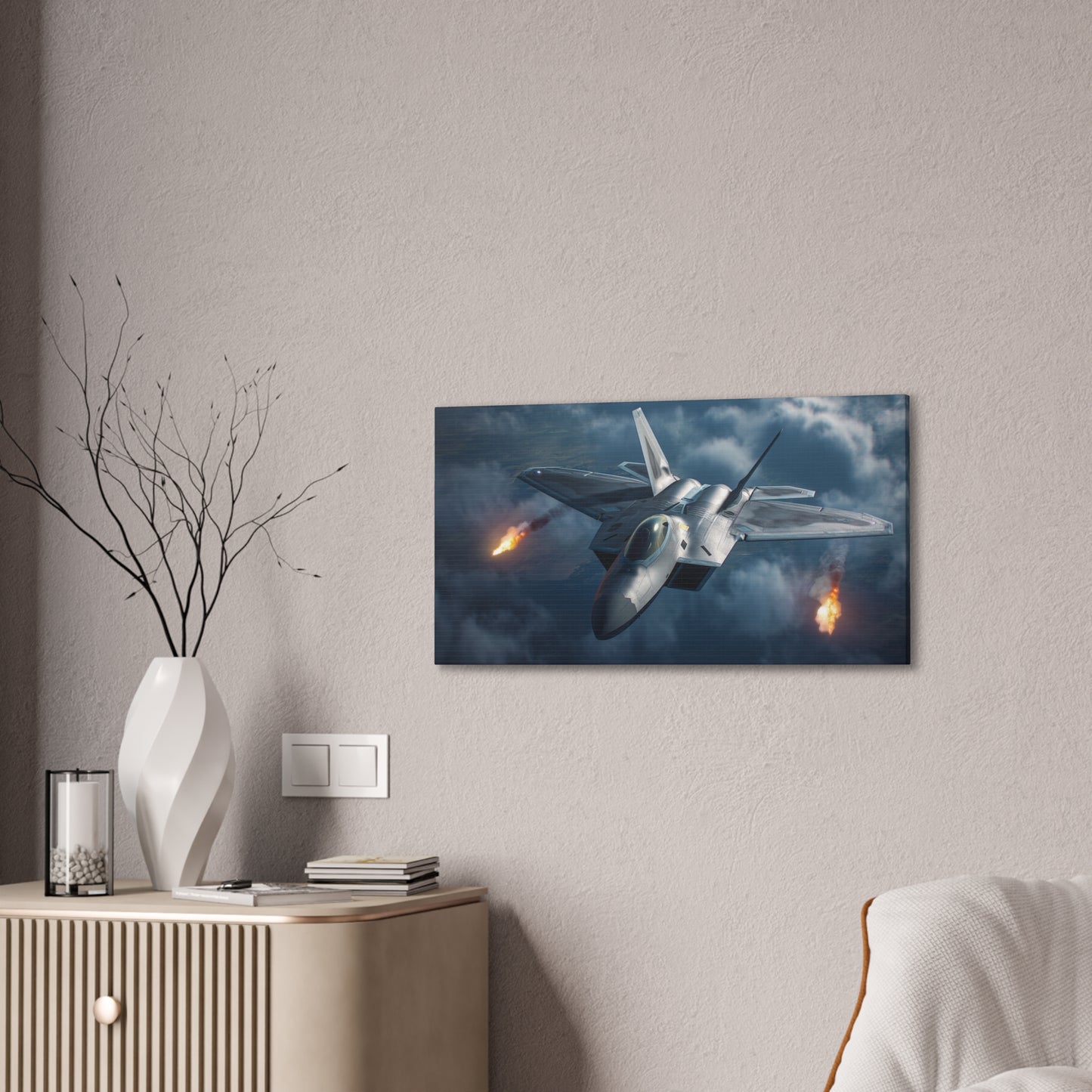 F-22 Fighter 1 Canvas Stretched, 0.75"