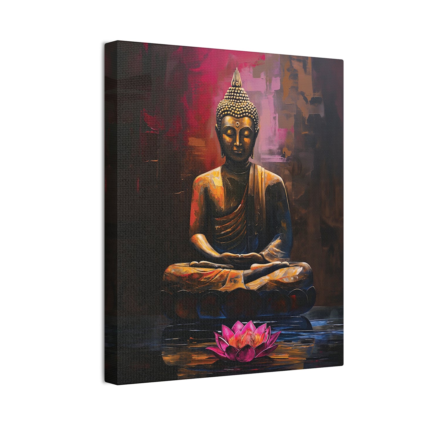 Buddha Painting Print 14 Canvas Stretched, 0.75"