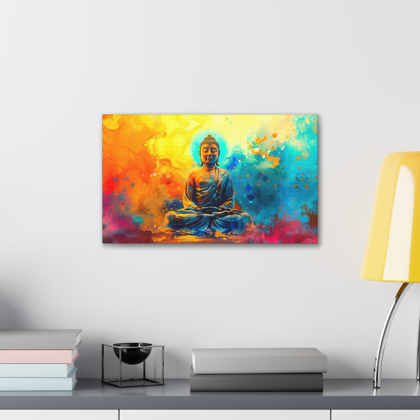 Buddha Painting Print 11 Canvas Stretched, 0.75"