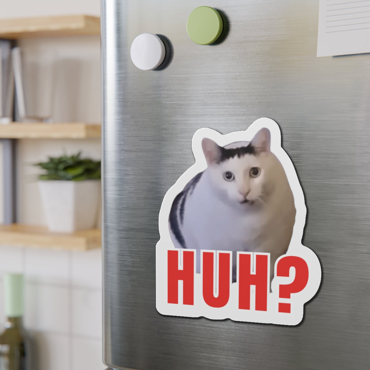 Huh? Meme Die-Cut Magnets