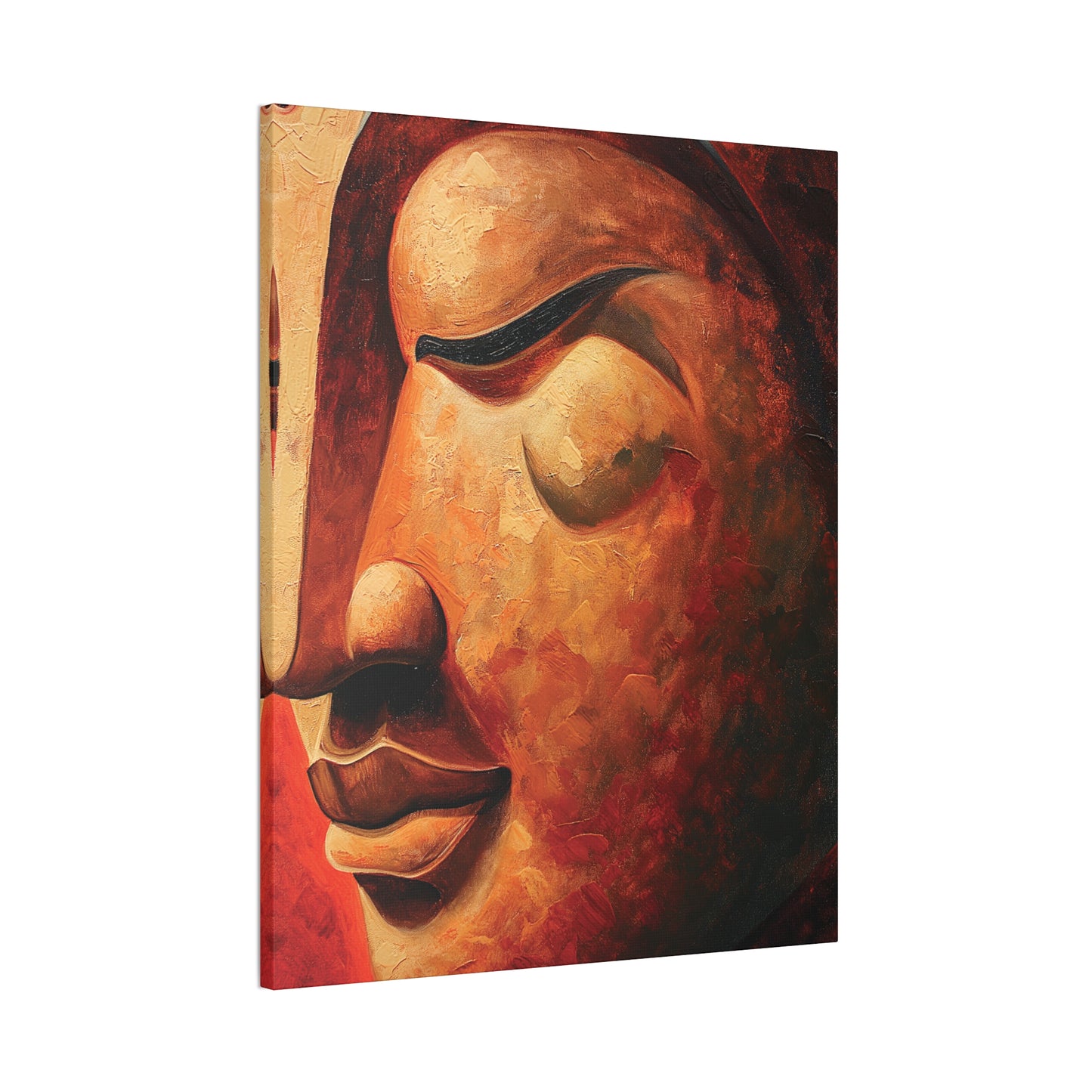 Buddha Painting Print 10 Canvas Stretched, 0.75"