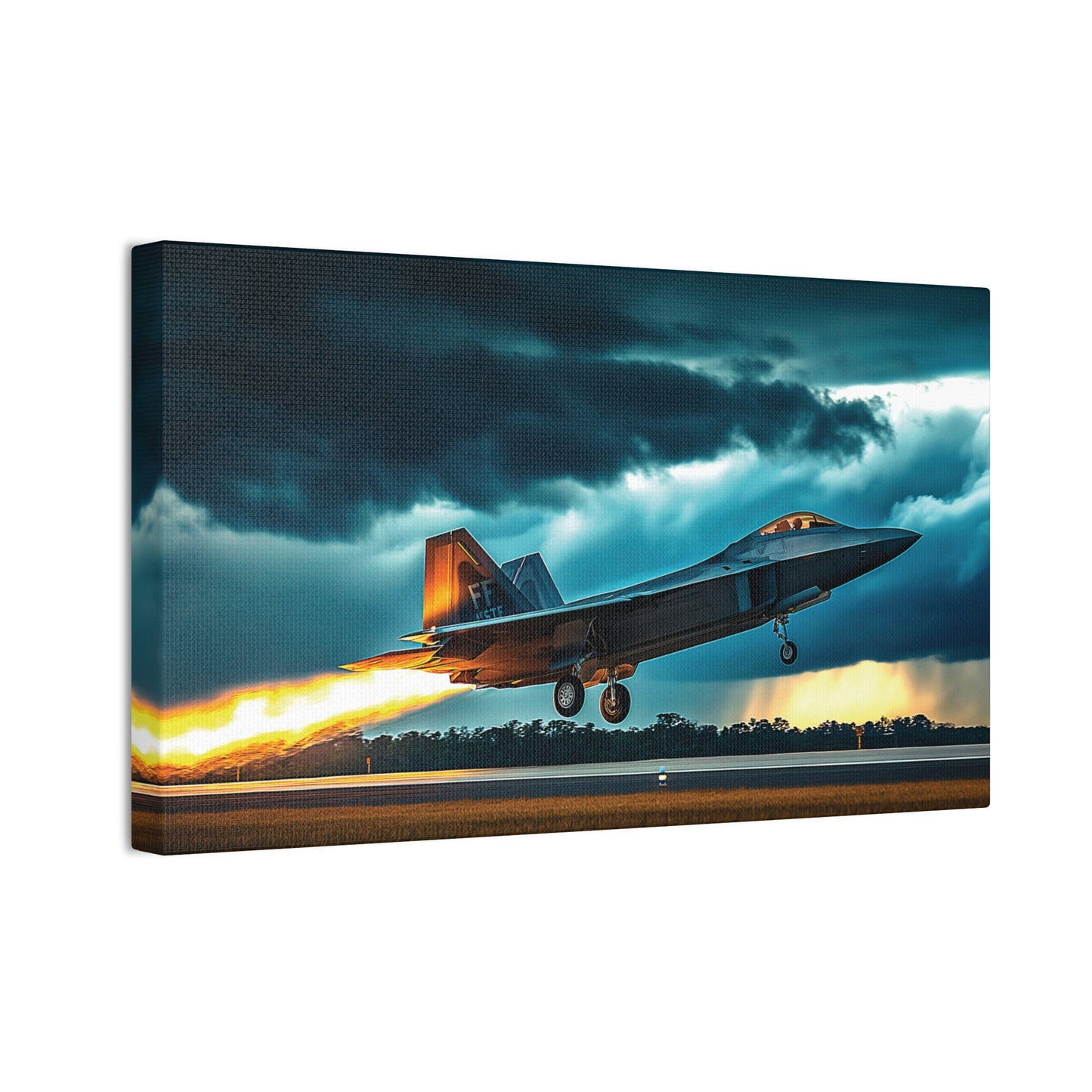 F-22 Fighter 3 Canvas Stretched, 0.75"