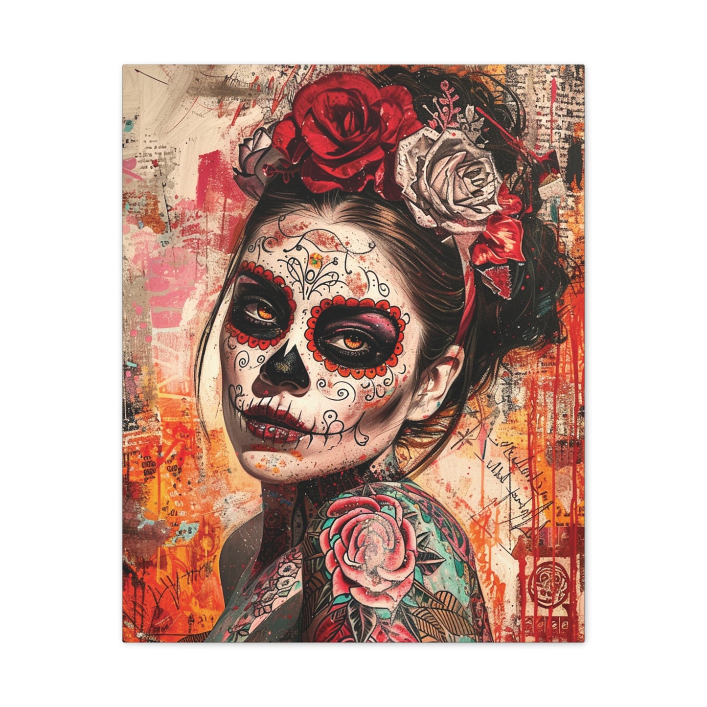 Day of the Dead 6 Canvas Stretched, 0.75"