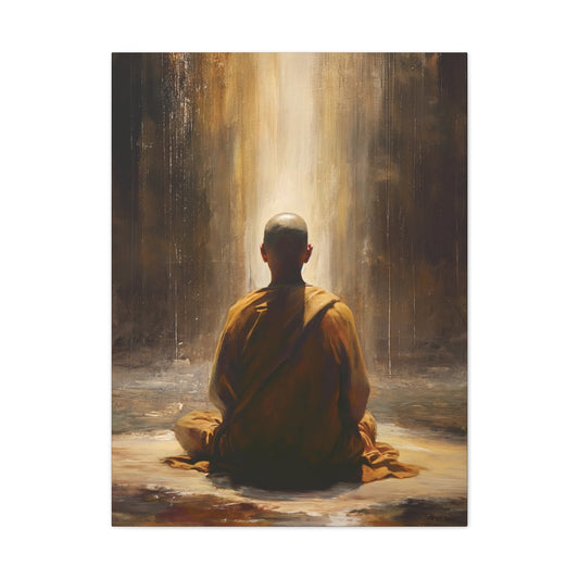 Buddha Painting Print 5 Canvas Stretched, 0.75"