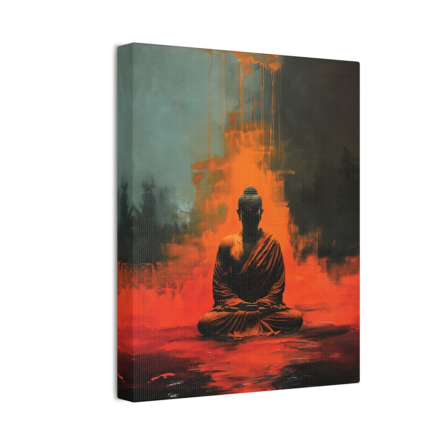 Buddha Painting Print 13 Canvas Stretched, 0.75"