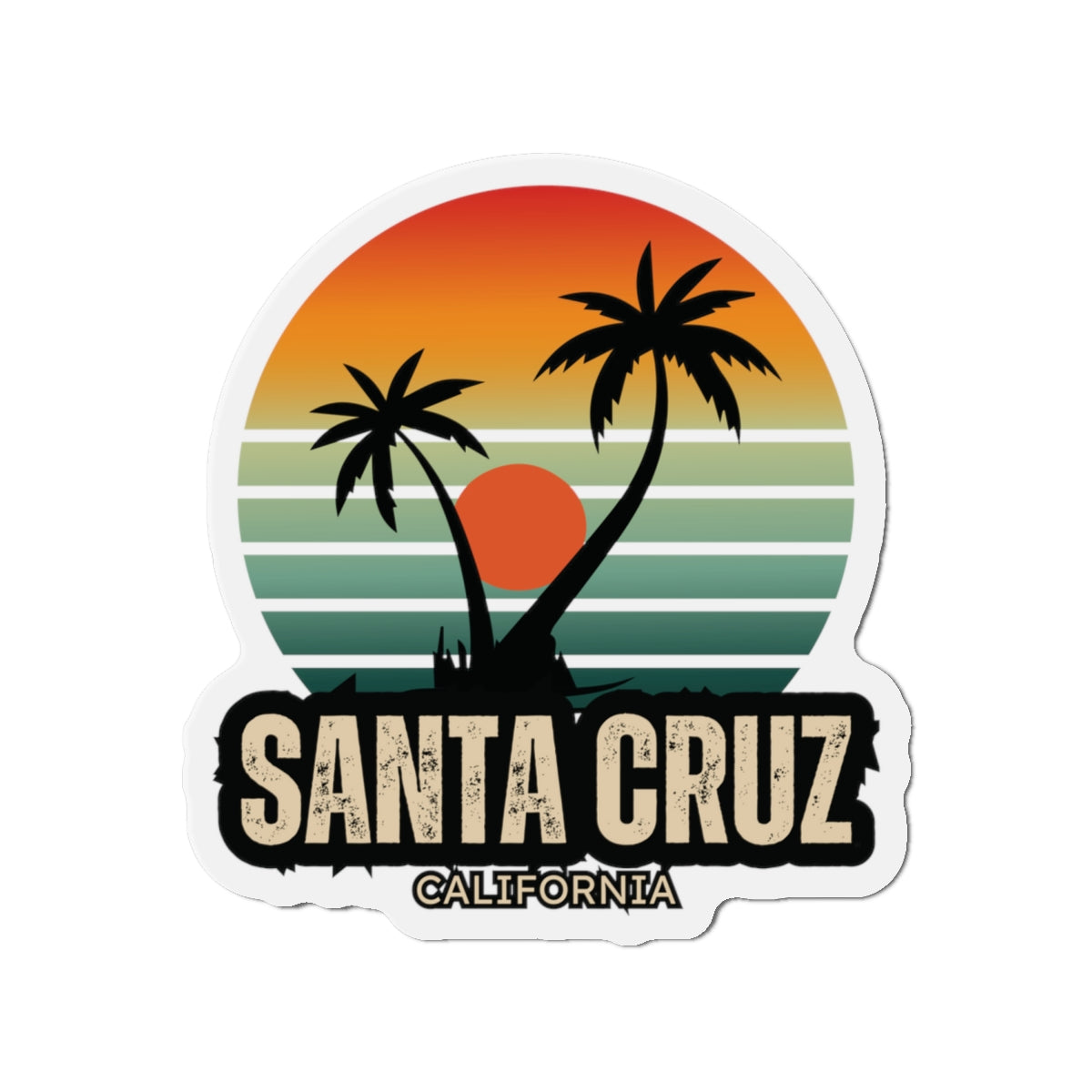 Santa Cruz 2 Die-Cut Magnets