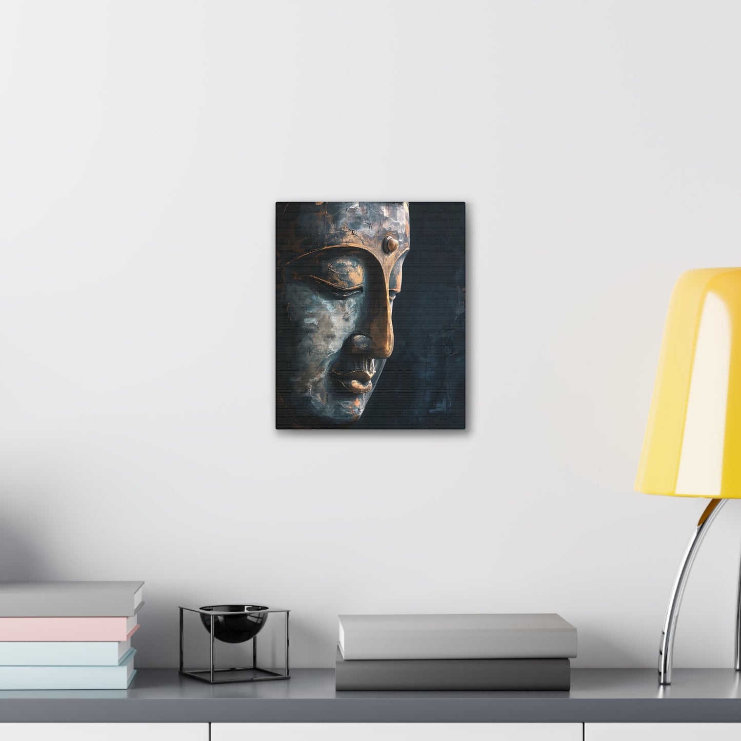 Buddha Painting Print 9 Canvas Stretched, 0.75"