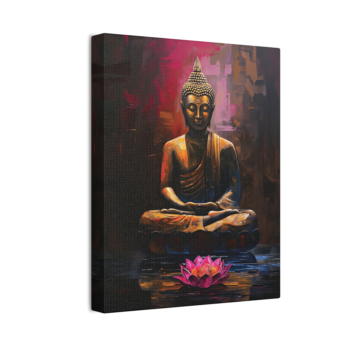 Buddha Painting Print 14 Canvas Stretched, 0.75"