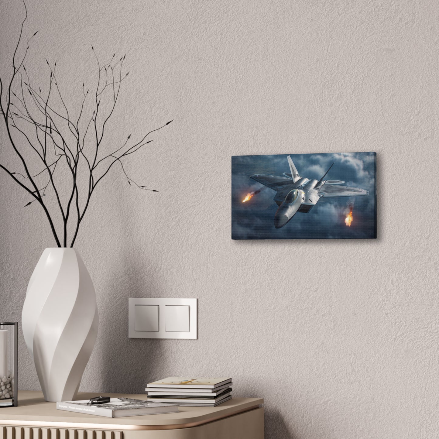 F-22 Fighter 1 Canvas Stretched, 0.75"