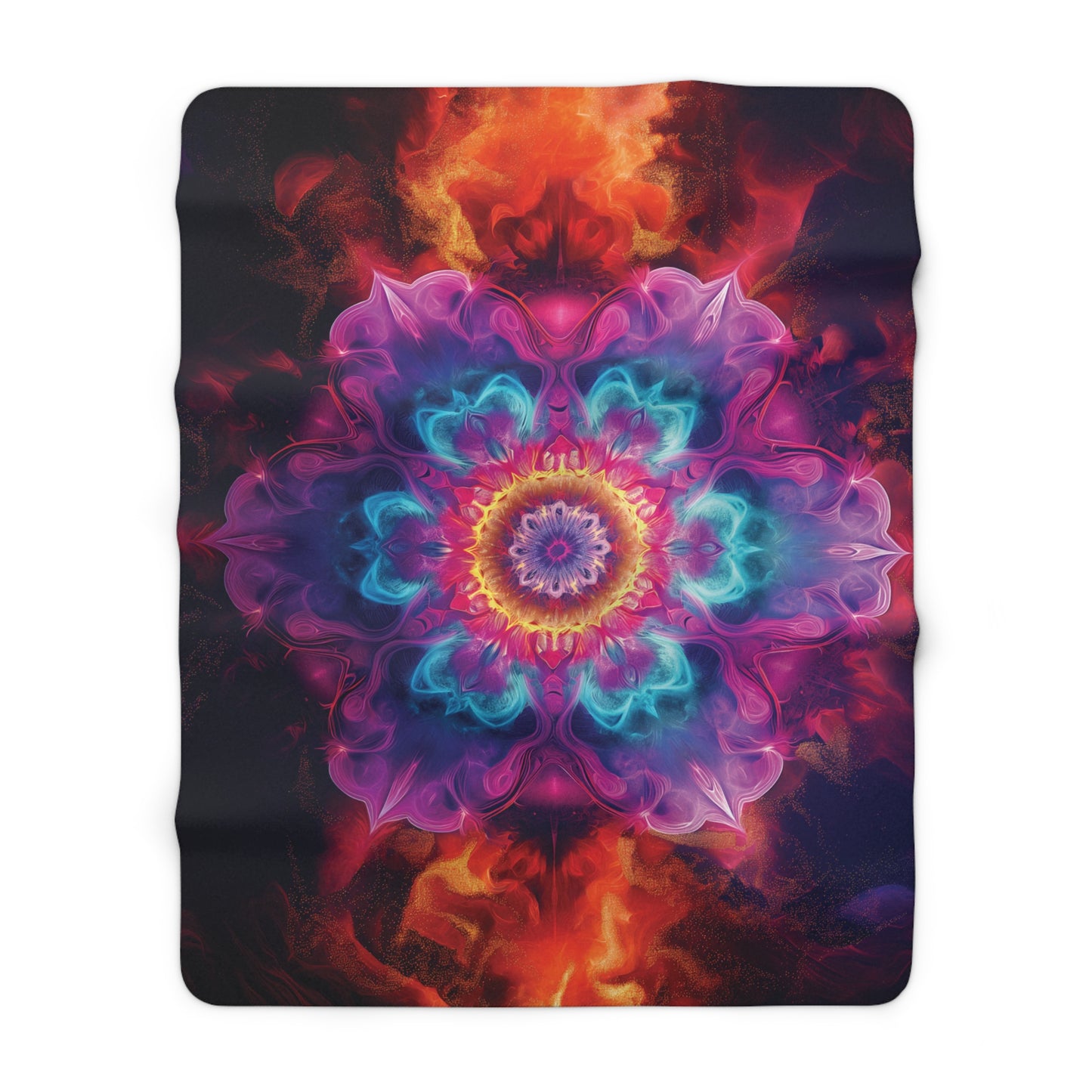 Mandala 1 Sherpa Fleece Blanket